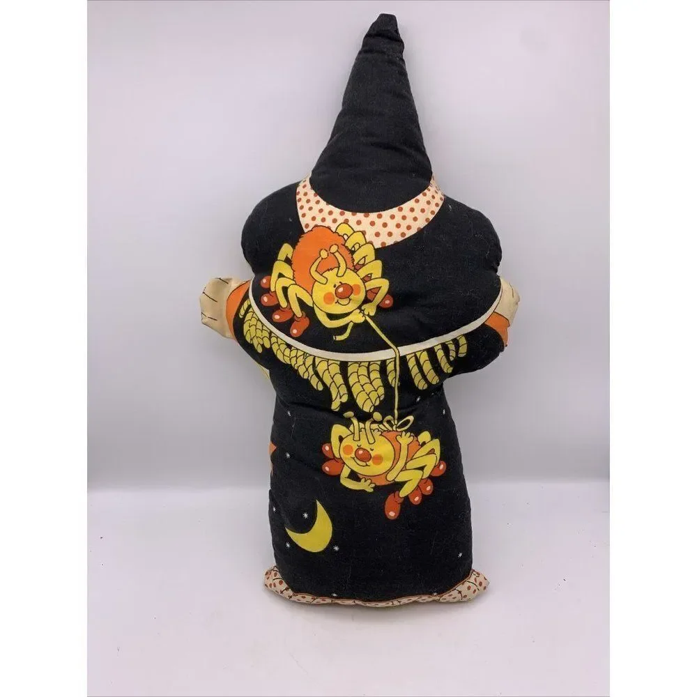 Vintage Stitch Witch Halloween Pillow Plush Decor